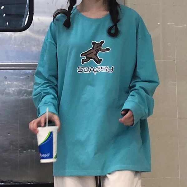 2021 new autumn personality funny bear print long-sleeved t-shirt female tide round neck pullover fashion m5hc, White
2021 new autumn personality funny bear print long-sleeved t-shirt female tide round neck pullover fashion m5hc, White