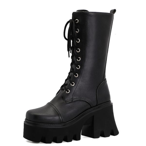 2021 new in thick heels cross-lace cross-toed round loop-up all-match polyurethane high heel boots velo knee-length gvj9, Black
2021 new in thick heels cross-lace cross-toed round loop-up all-match polyurethane high heel boots velo knee-length gvj9, Black