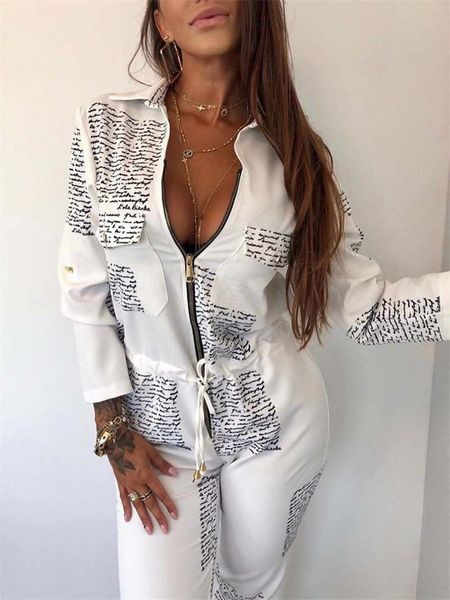 women's jumpsuits & rompers 2021 autumn women elegant fashion casual romper female white overall letter print zipper pocket drawstring, Black;white
women's jumpsuits & rompers 2021 autumn women elegant fashion casual romper female white overall letter print zipper pocket drawstring, Black;white