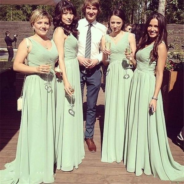 sage green bridesmaid dresses v neck floor length sleeveless chiffon beach wedding maid of honor gown vestido custom made plus size formal o, White;pink
sage green bridesmaid dresses v neck floor length sleeveless chiffon beach wedding maid of honor gown vestido custom made plus size formal o, White;pink