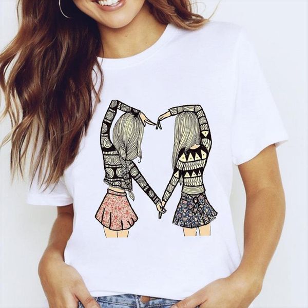 graphic mujer camisetas fashion sister women t shirt friends love cartoon clothes clothing tees print female, White
graphic mujer camisetas fashion sister women t shirt friends love cartoon clothes clothing tees print female, White