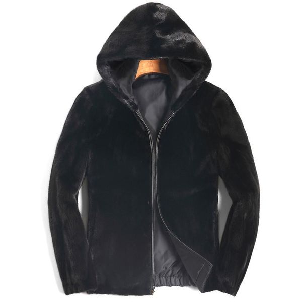 men's leather & faux real fur coat men mink korean two side wear short winter jacket for mens clothing 2021 8109 casaco yy909, Black
men's leather & faux real fur coat men mink korean two side wear short winter jacket for mens clothing 2021 8109 casaco yy909, Black