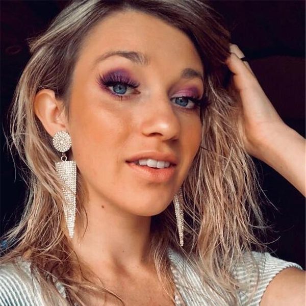 long triangle full rhinestone drop earrings for women oversize crystal dangle earrings fashion jewelry bride accessories eardrop, Silver
long triangle full rhinestone drop earrings for women oversize crystal dangle earrings fashion jewelry bride accessories eardrop, Silver
