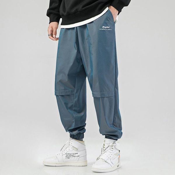 men's pants 2021 spring functional wind casual colorful gradient shiny reflective harem, Black
men's pants 2021 spring functional wind casual colorful gradient shiny reflective harem, Black
