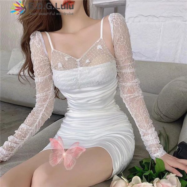 casual dresses edglulu v-neck see through lace long sleeve for women 2021 elegant party bodycon white satin dress 0806, Black;gray
casual dresses edglulu v-neck see through lace long sleeve for women 2021 elegant party bodycon white satin dress 0806, Black;gray