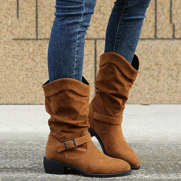 boots 2021 large size mid calf for women retro belt buckle women's shoes platform chunky heel knight botas de mujer, Black
boots 2021 large size mid calf for women retro belt buckle women's shoes platform chunky heel knight botas de mujer, Black