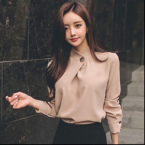 spring new 2021 women elegant stand collar chiffon shirts blouses womens white black light pink formal work wear blouse
spring new 2021 women elegant stand collar chiffon shirts blouses womens white black light pink formal work wear blouse