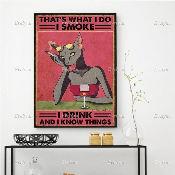 paintings cat lady that's what i do smoke drink and know things poster wall art prints home decor canvas unique gift floating frame
paintings cat lady that's what i do smoke drink and know things poster wall art prints home decor canvas unique gift floating frame