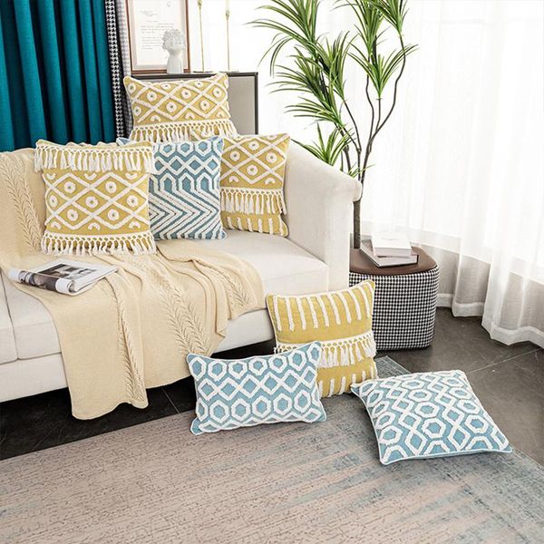 cushion/decorative pillow stripe tufted embroidery cushion cover with tassel throw pillowcover boho style cotton canvas home decoration
cushion/decorative pillow stripe tufted embroidery cushion cover with tassel throw pillowcover boho style cotton canvas home decoration