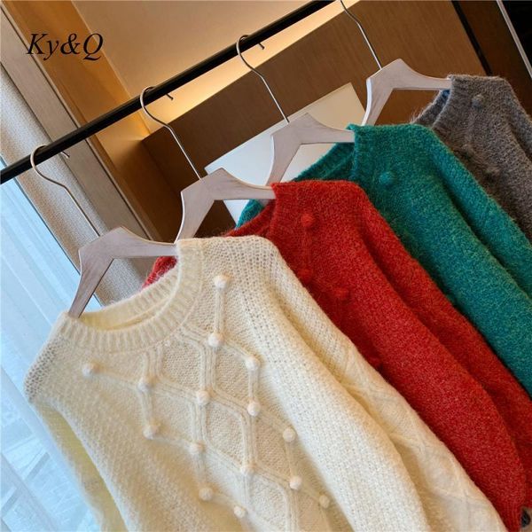 women's sweaters 2021 autumn trend temperament diamond sweater women wild thin hair ball loose solid color casual top, White;black
women's sweaters 2021 autumn trend temperament diamond sweater women wild thin hair ball loose solid color casual top, White;black