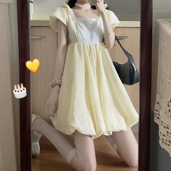square neck japanese sweet design womens dresses princess short sleeve patchwork preppy style ball gown female, Black;gray
square neck japanese sweet design womens dresses princess short sleeve patchwork preppy style ball gown female, Black;gray