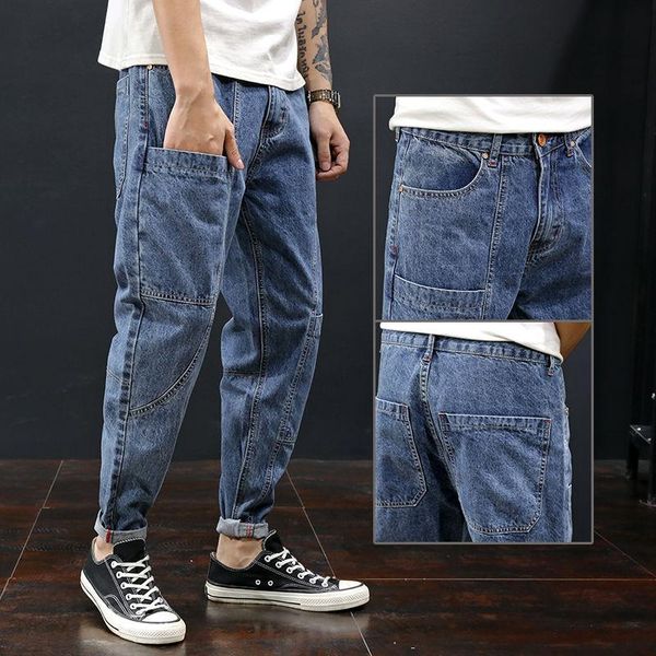 men's pants autumn winter jeans fashion brand loose harlan large size slim small feet nine division of labor long, Black
men's pants autumn winter jeans fashion brand loose harlan large size slim small feet nine division of labor long, Black