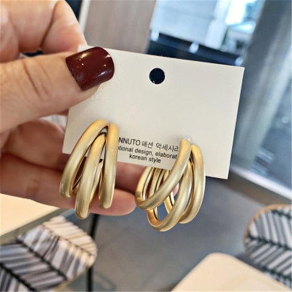 hoop & huggie 2021 fashion matte gold circle stud earrings simple party round for women classic jewelry gift punk, Golden;silver
hoop & huggie 2021 fashion matte gold circle stud earrings simple party round for women classic jewelry gift punk, Golden;silver
