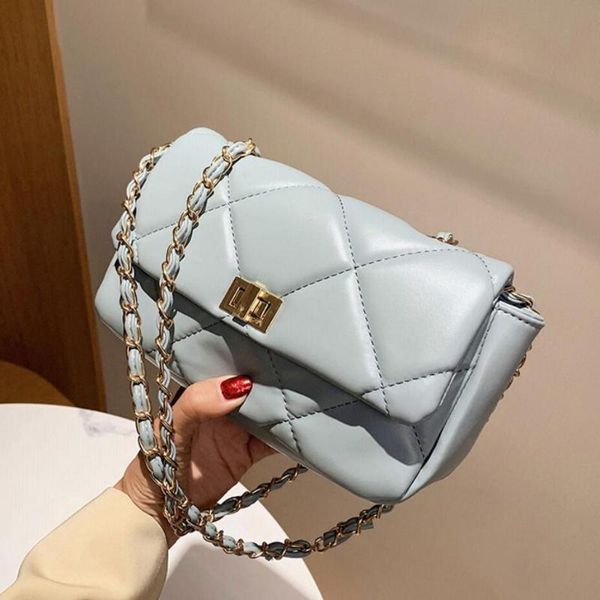 shoulder bags lattice square crossbody bag 2021 fashion high-quality pu leather women's designer handbag lock chain messenger
shoulder bags lattice square crossbody bag 2021 fashion high-quality pu leather women's designer handbag lock chain messenger