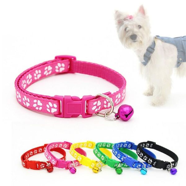 6 colors dog collars cute bells collars adjustable pet cat dog necklace nylon footprint shaped with bells gifts pet supplies
6 colors dog collars cute bells collars adjustable pet cat dog necklace nylon footprint shaped with bells gifts pet supplies