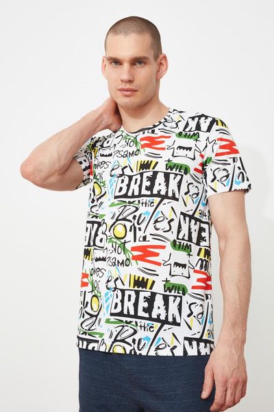 men's t-shirts trendyol men 's regular fit printed short-sleeve t-shirt tmnss21ts2845, White;black
men's t-shirts trendyol men 's regular fit printed short-sleeve t-shirt tmnss21ts2845, White;black