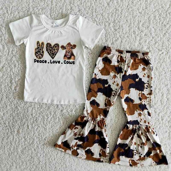 toddler infant girl cow print short sleeve t-shirt animal skin bell bottom fashion baby outfit wholesale boutique clothes, White
toddler infant girl cow print short sleeve t-shirt animal skin bell bottom fashion baby outfit wholesale boutique clothes, White