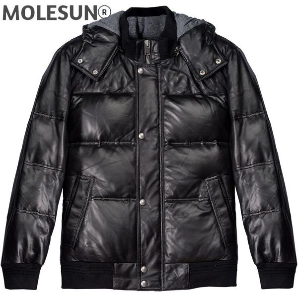 men's leather & faux akoosun down jacket men clothing genuine sheepskin jackets hooded coat male winter clothes mens hombre lxr899, Black
men's leather & faux akoosun down jacket men clothing genuine sheepskin jackets hooded coat male winter clothes mens hombre lxr899, Black