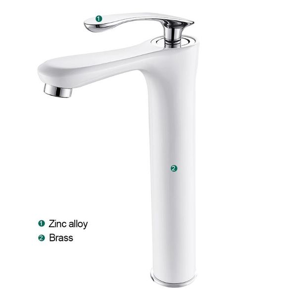 bathroom sink faucets creative high basin mixer modern white faucet single hole cold and water tap
bathroom sink faucets creative high basin mixer modern white faucet single hole cold and water tap