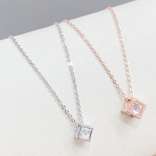 chains botu 2021 fashion cube zircon creative necklace copper material chain exquisite gift for female, Silver
chains botu 2021 fashion cube zircon creative necklace copper material chain exquisite gift for female, Silver