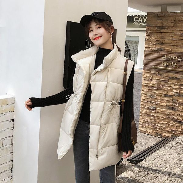 women's vests 2021 winter coat women stand collar warm long vest plus size black white cotton jacket female wadded feminina chalecos
women's vests 2021 winter coat women stand collar warm long vest plus size black white cotton jacket female wadded feminina chalecos
