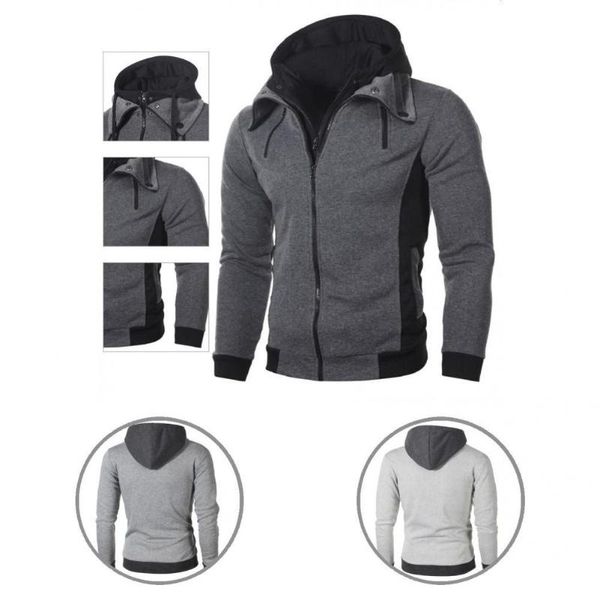 men's sweaters double zippers stylish anti-pilling autumn hoodie coat skin-friendly men buttons for going out, White;black
men's sweaters double zippers stylish anti-pilling autumn hoodie coat skin-friendly men buttons for going out, White;black