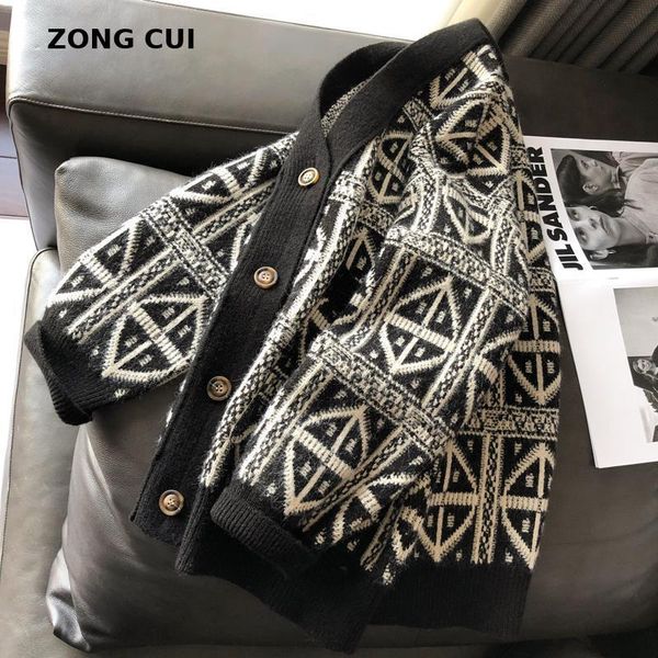 women's knits & tees oversize knitted coat 2021 japanese style single breastedv sweater cardigan casual loose street ladies cardigans, White
women's knits & tees oversize knitted coat 2021 japanese style single breastedv sweater cardigan casual loose street ladies cardigans, White