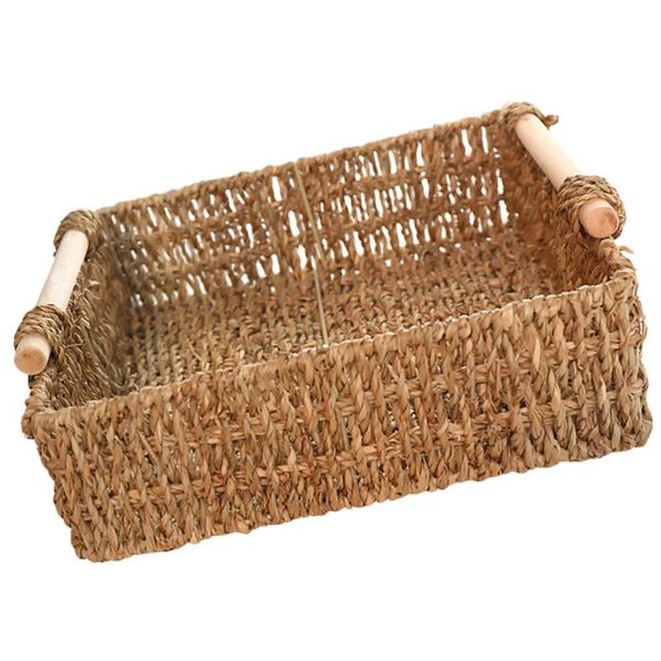 storage baskets straw basket wooden handle table simple for sundries cosmetics key (small size 21x21x5cm)
storage baskets straw basket wooden handle table simple for sundries cosmetics key (small size 21x21x5cm)