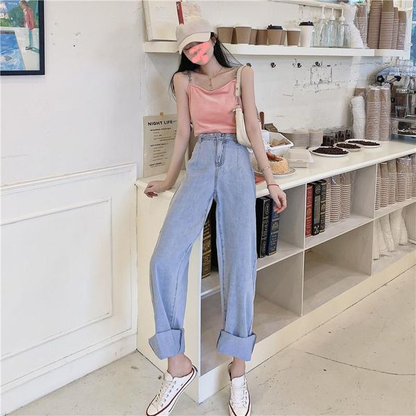 women's jeans 3729 2021 women style loose high waist slim wide leg mopping, Blue
women's jeans 3729 2021 women style loose high waist slim wide leg mopping, Blue