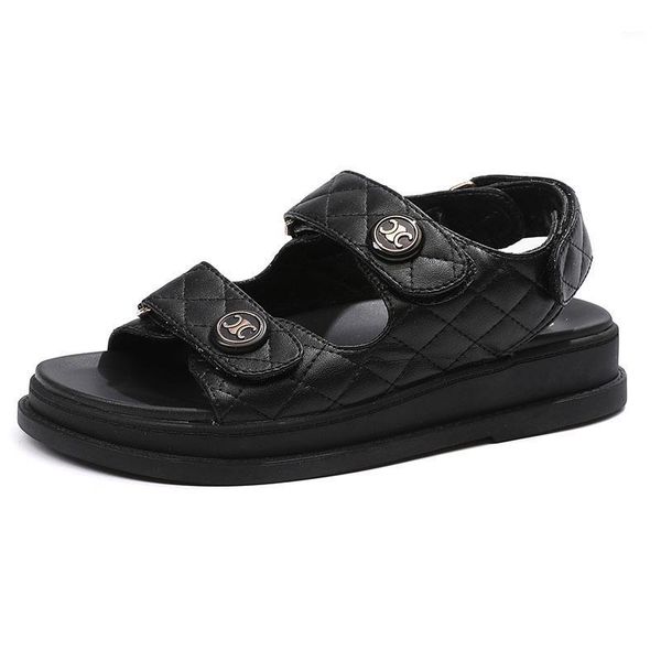 dress shoes 2021 women's pu leather sandals female summer black white thick diamond bottom beach sports joker flats ins rome platform
dress shoes 2021 women's pu leather sandals female summer black white thick diamond bottom beach sports joker flats ins rome platform