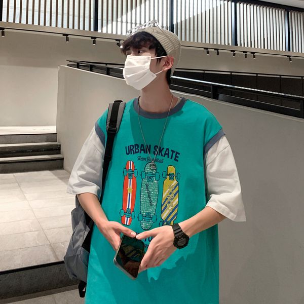 new for 60-135kg patchwork loose oversize 2021 men's rock skateboard hip hop t-shirt short sleeves streetwear tees tshirt je5y, White;black
new for 60-135kg patchwork loose oversize 2021 men's rock skateboard hip hop t-shirt short sleeves streetwear tees tshirt je5y, White;black