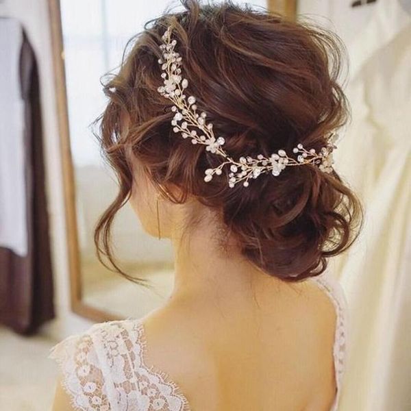 other handmade pearl soft chain 50cm length wedding styling bridal headdress, Golden;white
other handmade pearl soft chain 50cm length wedding styling bridal headdress, Golden;white