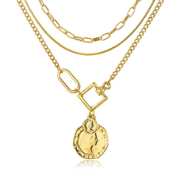 chains alloy clavicle chain european and american head pendant snake multilayer necklace, Silver
chains alloy clavicle chain european and american head pendant snake multilayer necklace, Silver