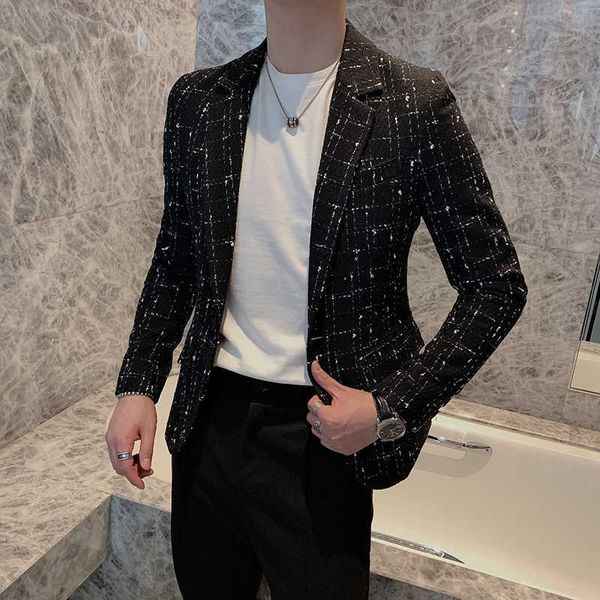 spring men blazers casual dress coat plaid wedding business suit jacket blazer masculino streetwear social costume homme 210527, White;black
spring men blazers casual dress coat plaid wedding business suit jacket blazer masculino streetwear social costume homme 210527, White;black