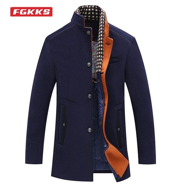 fgkks winter men wool coat heavy fashion removable scarf collar cotton-pad thick woolen coat brand warm trench coat men 211122, Black
fgkks winter men wool coat heavy fashion removable scarf collar cotton-pad thick woolen coat brand warm trench coat men 211122, Black