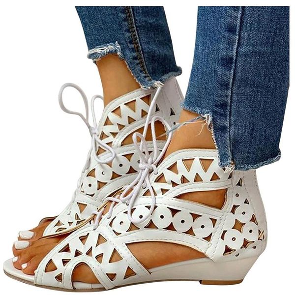 sandals summer women wedges hollow roman shoes vintage woman 2021 cross strap zipper sandalias mujer chaussure femme, Black
sandals summer women wedges hollow roman shoes vintage woman 2021 cross strap zipper sandalias mujer chaussure femme, Black