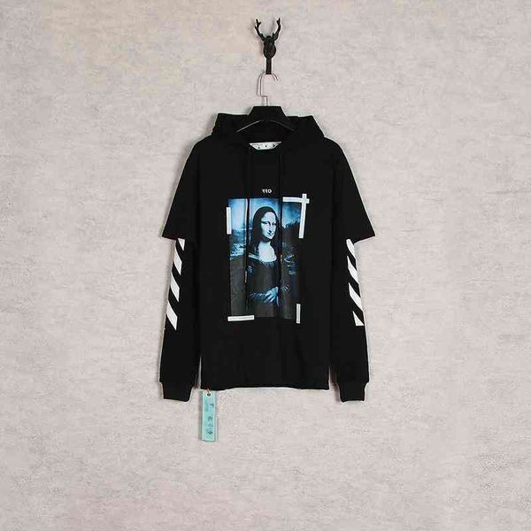 off mona lisa dai autumn arrow print hoodie fake two-piece sweater ow tide brand loose men and women lovers, Black
off mona lisa dai autumn arrow print hoodie fake two-piece sweater ow tide brand loose men and women lovers, Black