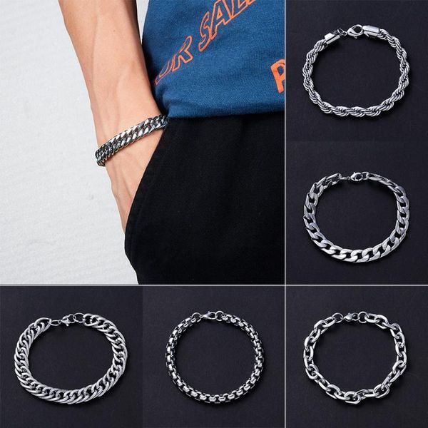 fashion stainless steel keel chain positive negative twisted double row whip chain men's bracelet men jewelry gifts 2021, Black
fashion stainless steel keel chain positive negative twisted double row whip chain men's bracelet men jewelry gifts 2021, Black
