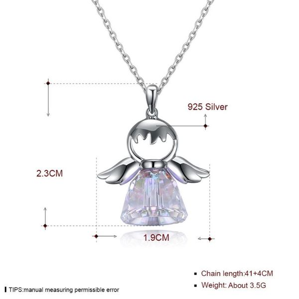 chains fine jewelry luxury european brand guardian angel crystal from swarovskis for woman name necklace charm, Silver
chains fine jewelry luxury european brand guardian angel crystal from swarovskis for woman name necklace charm, Silver