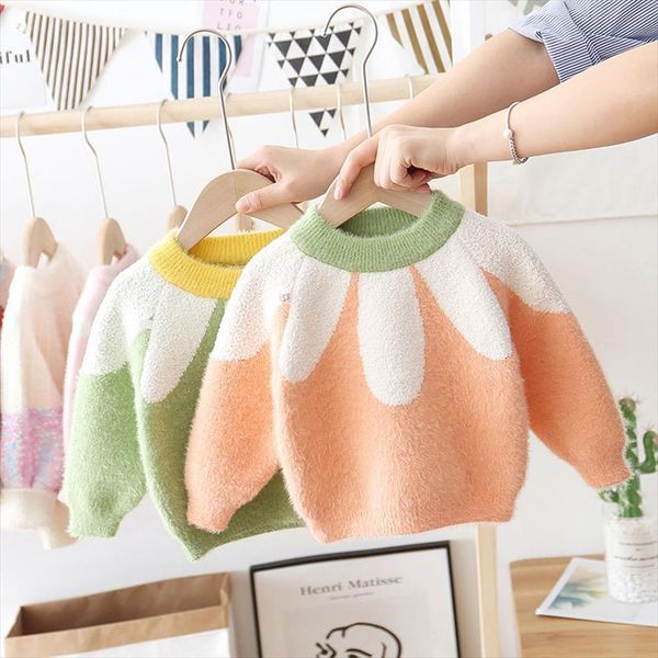 ins baby girls sweater 1 7 years old autumn and winter childrens mohair flower kids sweaters christmas, Blue 
ins baby girls sweater 1 7 years old autumn and winter childrens mohair flower kids sweaters christmas, Blue