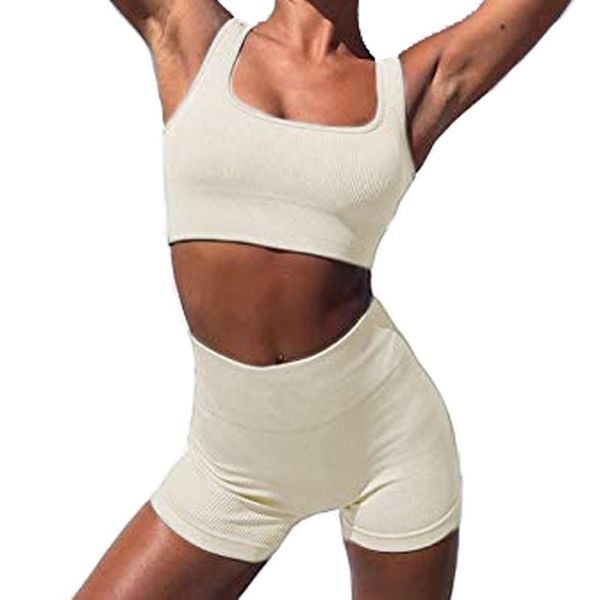 yoga outfit 2 pcs summer set for women sports wear seamless ribbed shorts
yoga outfit 2 pcs summer set for women sports wear seamless ribbed shorts