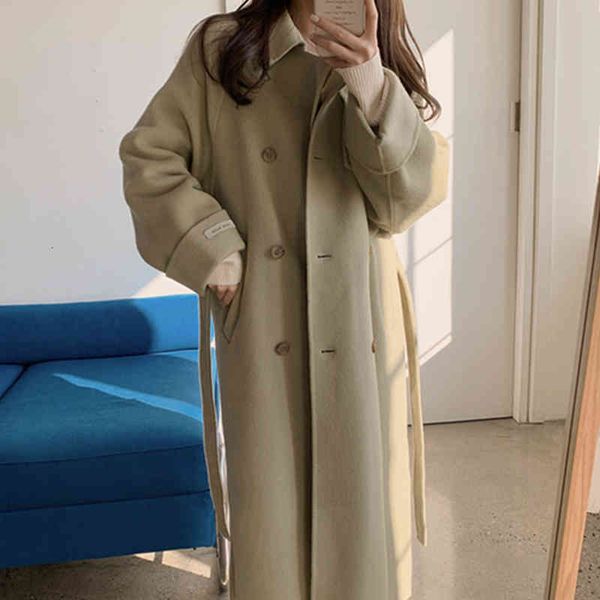 women's wool & blends autumn winter elegant turn-down collar women woolen coat thicken warm full sleeve belted female long blend coats, Black
women's wool & blends autumn winter elegant turn-down collar women woolen coat thicken warm full sleeve belted female long blend coats, Black