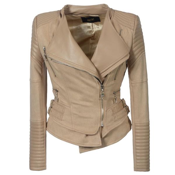 women's leather & faux 2021 spring autumn women suede jacket european american short splicing coat slim fit pu female motorcycle outwea, Black
women's leather & faux 2021 spring autumn women suede jacket european american short splicing coat slim fit pu female motorcycle outwea, Black