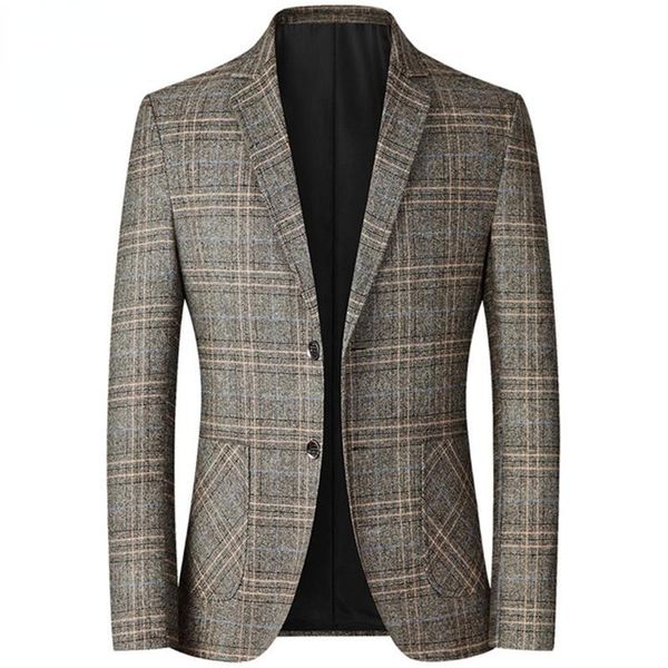 men's suits & blazers fgkks 2021 spring autumn men slim fit british plaid formal suit jacket party wedding business casual male, White;black
men's suits & blazers fgkks 2021 spring autumn men slim fit british plaid formal suit jacket party wedding business casual male, White;black