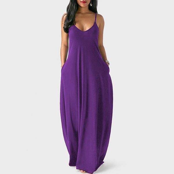 casual dresses women summer solid color dress adjustable spaghetti strap v neck sleeveless pocket loose plus size maxi, Black;gray
casual dresses women summer solid color dress adjustable spaghetti strap v neck sleeveless pocket loose plus size maxi, Black;gray
