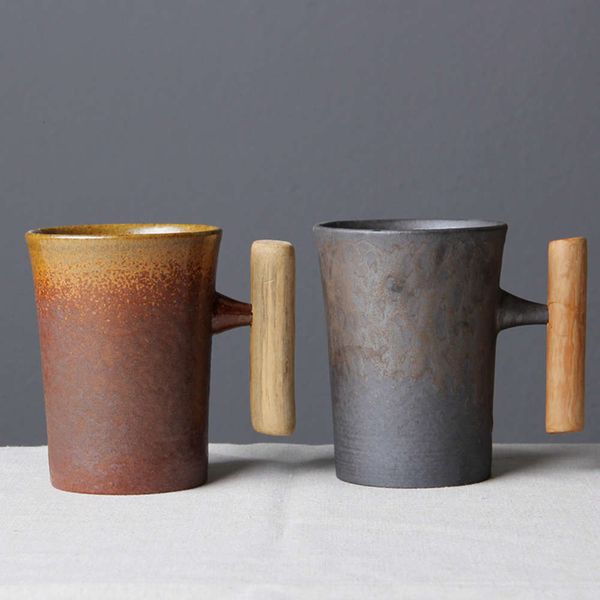 300ml vintage crude ceramic coffee mug tumbler rust glaze with wooden handgrip tea milk beer water cup home office drinkware
300ml vintage crude ceramic coffee mug tumbler rust glaze with wooden handgrip tea milk beer water cup home office drinkware