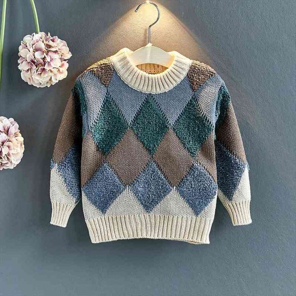 baby girl sweater winter casual plaid pattern loose pullover boys o neck long sleeve kids clothes 2 10, Blue
baby girl sweater winter casual plaid pattern loose pullover boys o neck long sleeve kids clothes 2 10, Blue