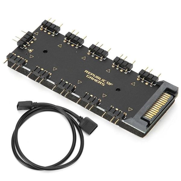 fans & coolings hub splitter cable 5v 3-pin 10 sata power aura rgb adapter cpu cooling electron pc computer extension
fans & coolings hub splitter cable 5v 3-pin 10 sata power aura rgb adapter cpu cooling electron pc computer extension