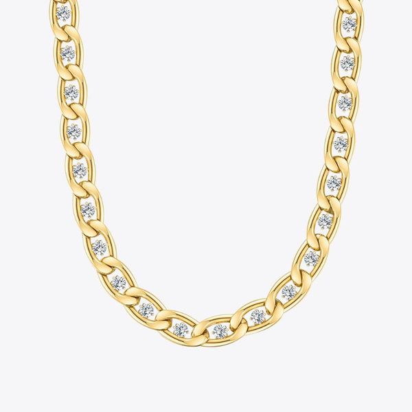 enfashion luxurious zircons chain necklace for women gold color necklaces stainless steel collar choker fashion jewelry p213192, Silver
enfashion luxurious zircons chain necklace for women gold color necklaces stainless steel collar choker fashion jewelry p213192, Silver