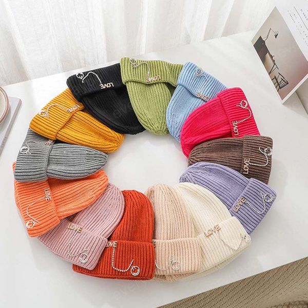 autumn winter rhinestone chain love letter knitted caps lady skullies beanies cap women cool hat, Blue;gray
autumn winter rhinestone chain love letter knitted caps lady skullies beanies cap women cool hat, Blue;gray